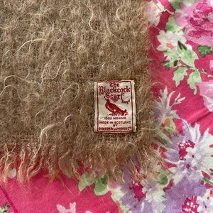 Vintage Gibson and Lumgair Ltd Blackcock Mohair Scotland Tan/Camel Scarf